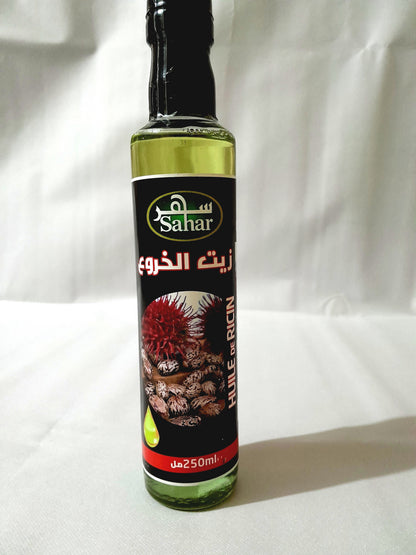 Huile de ricin SAHAR 250 ml زيت الخروع 100%طبيعي
